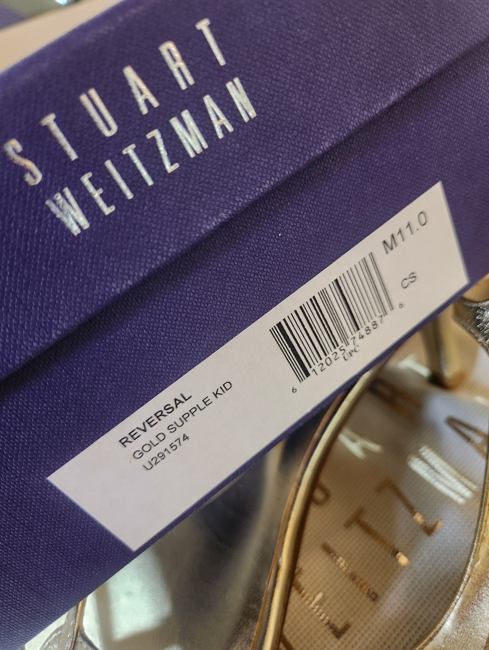 Stuart Weitzman | Reversal Strappy Sandal in Gold - Picture 8 of 8